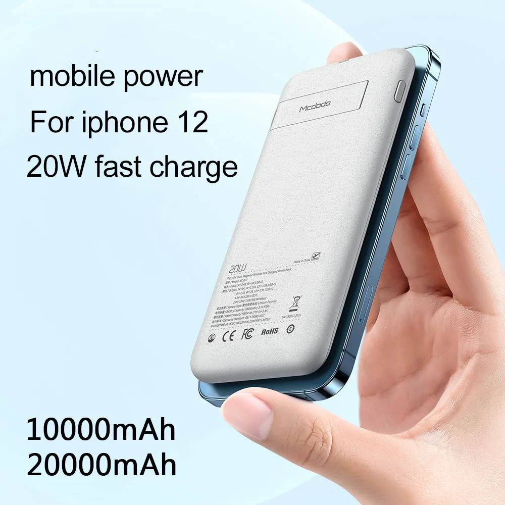 

Power Bank For iPhone 13 12Pro Xiaomi 10000mAh Large Capacity Wireless Powerbank 15W Magnetic Mobile Phone Charger Spare Battery