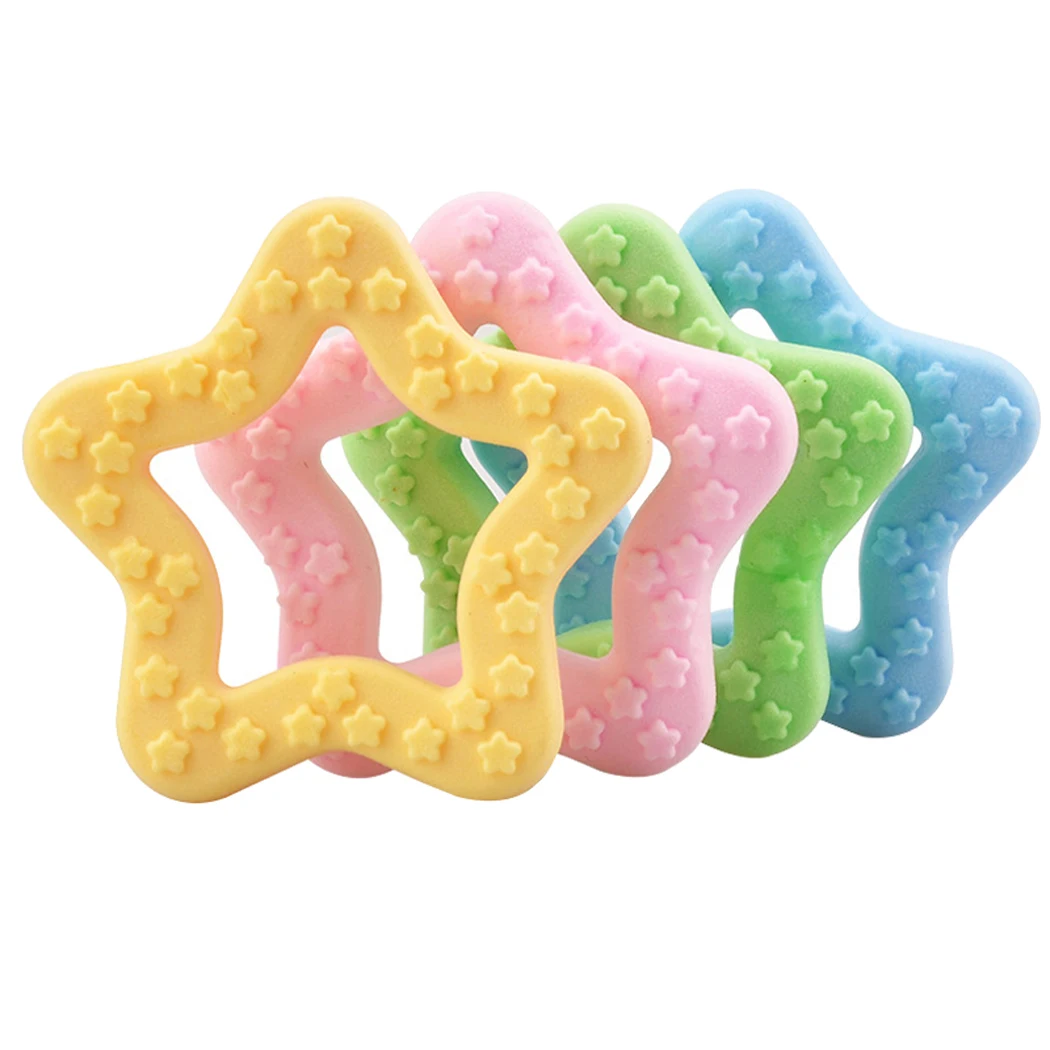 

Interactive 1Pcs Pet Dog Toy Star Shape Rubber Puppy Pet Dog Cat Chew Toys Star Shape Teeth Chew Toys Tooth Cleaning Dog Toys