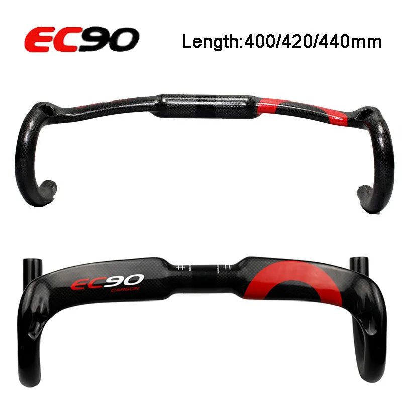 

EC90 Full Carbon Fiber Bicycle Bandlebar Ultralight Bent Bar 31.8mm Road Bicycle Handlebar 3K 400/420/440mm Bike Racing Drop Bar