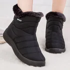 Зимние ботинки, женские ботинки, Нескользящие женские зимние ботинки, теплые зимние ботинки с искусственным мехом, водонепроницаемые ботинки, женские ботинки 40 41 42