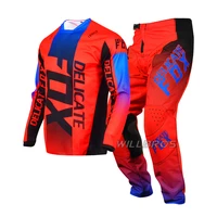 motocross racing kits delicate fox 180 oktiv gear set mountain bicycle offroad jersey pants motorcycle street moto red suit