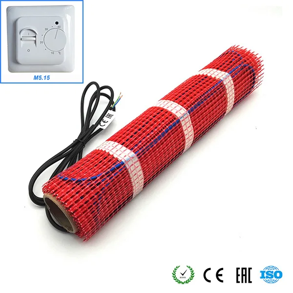 With M5.16 Minco Heat 20 м x 50 см электрическая напольная плитка с подогревом, Wi-Fi термостат для подогрева пола теплая подстилка - Цвет: With M5.16