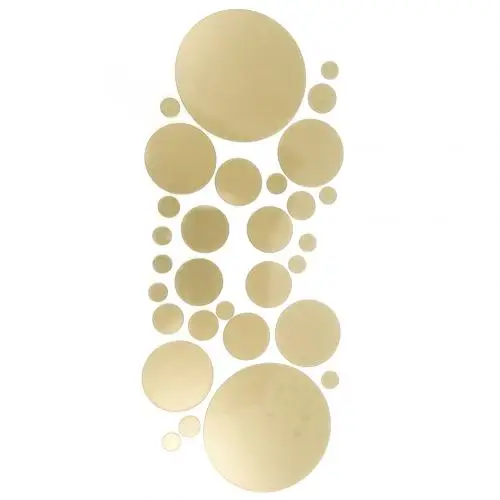 30Pcs Acrylic 3D Mirror Wall Stickers Round Wall Decor DIY Wall Stickers Bedroom Kitchen For Kids Rooms Wall Art Home Decoration - Цвет: Golden