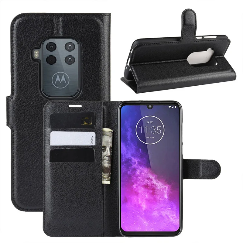 Флип кейс из искусственной кожи для Motorola One Zoom чехол телефона Moto Pro кошелек 9