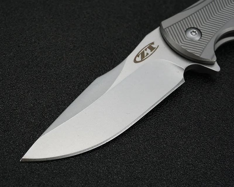 EF ZT Складной нож нулевой допуск ZT0606 D2/Дамаск./ручка из титанового сплава складной