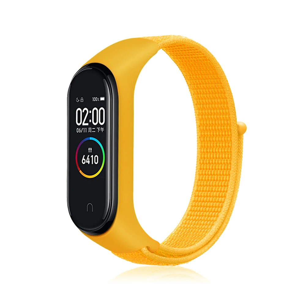8 Canary Yellow Pulseira mi band 4 ремешок для xiaomi mi band 4 3 спортивный нейлоновый ремешок для часов дышащий браслет ремешок для часов Смарт часы аксессуары 4 - Цвет ремешка: 8 Canary Yellow