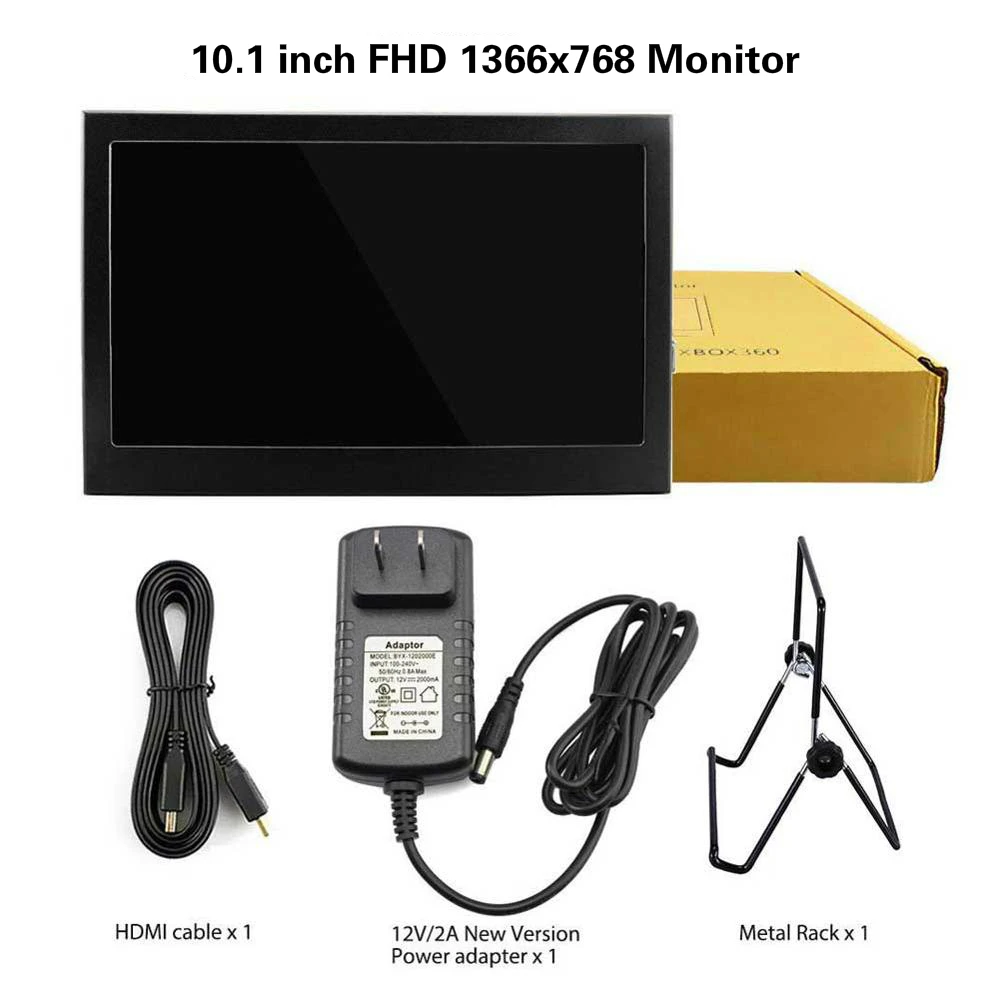10.1 1366x768 10," 1280x800 HD ЖК-экран Встроенный динамик для Raspberry Pi 3 Model B+ 3B 2B B+ с интерфейсом VGA/HDMI - Цвет: 10.1 1366x768