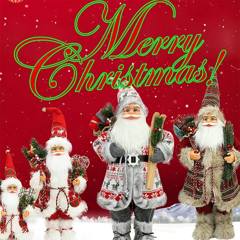 

Новогодние Детские Подарки 2022, Рождественский Декор для дома, 45/30 см, кукла Санта-Клаус, украшения на окно магазина, Рождество