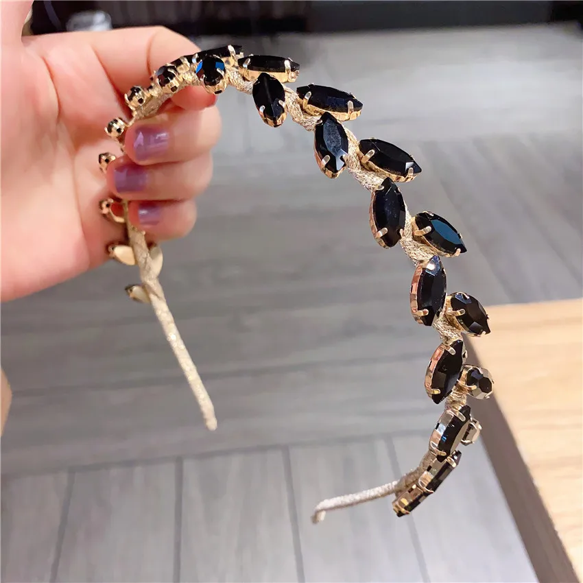 

Rhinestone Crystal Baroque Hairbands For Women Hair Accessories Korea Headband for Girls Crown Flower Headbands Head Wrap