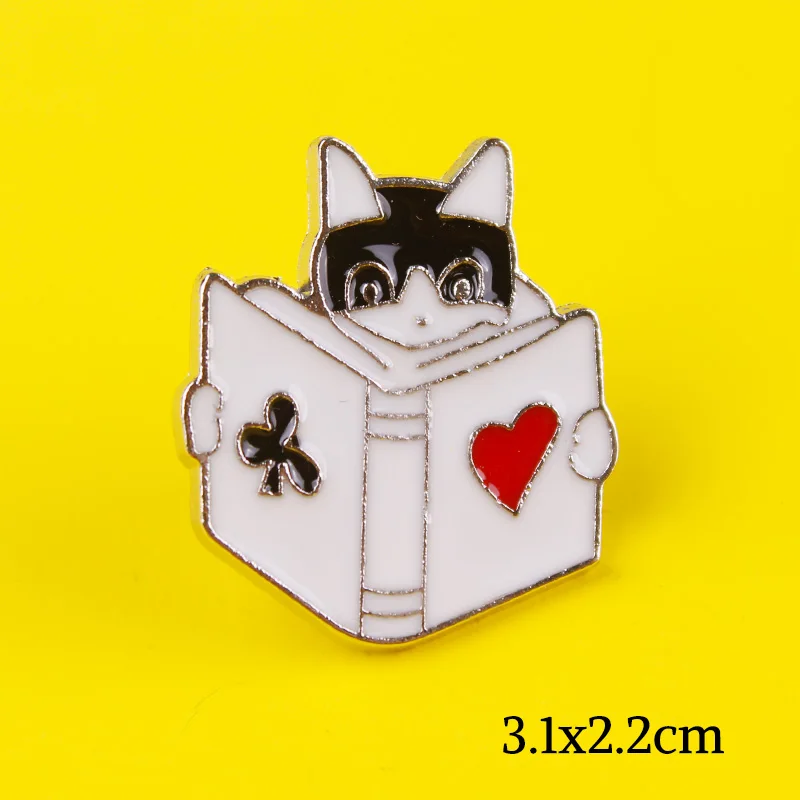 Милые Значки для отдыха с кошками одежды эмалевые значки животными рюкзака