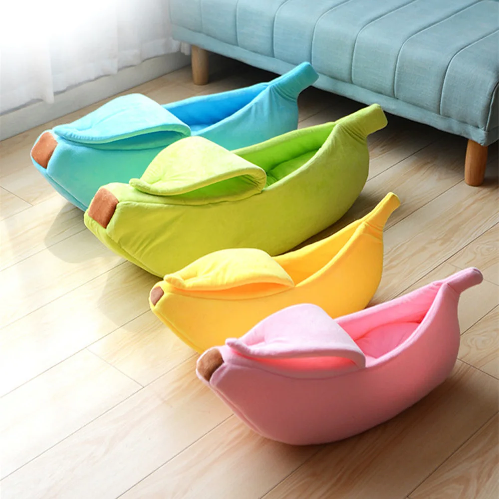 

Portable Pet Basket Banana Cat Bed Comfortable and Cute Banana Puppy Cushion Pet Supplies