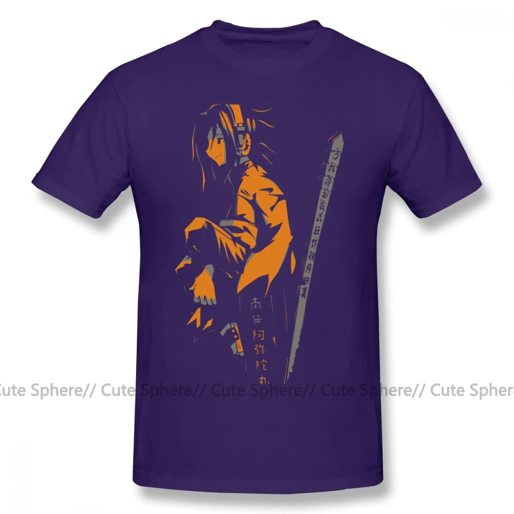 Shaman King, футболка, Shaman King Yoh, оранжевая футболка, 100 хлопок, короткий рукав, футболка, Забавный человек, принт, плюс размер, летняя футболка - Цвет: Purple