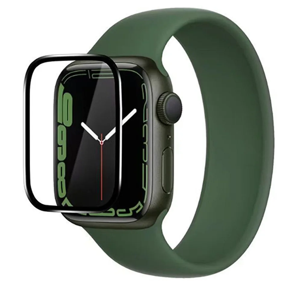 

Защита экрана для Apple Watch band 45 мм 41 мм 44 мм 40 мм 42 мм/38 мм, мягкая пленка для iwatch, аксессуары для часов apple watch 5 4 3 se 6 7