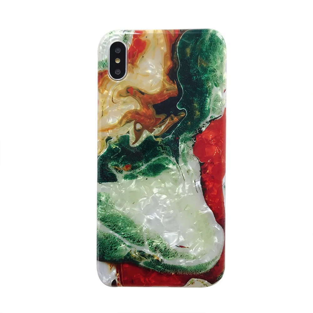 Colorful Marble Phone Case For iPhone 7 8 Plus Glitter Pattern Cover XR XS Max Soft TPU 6 |