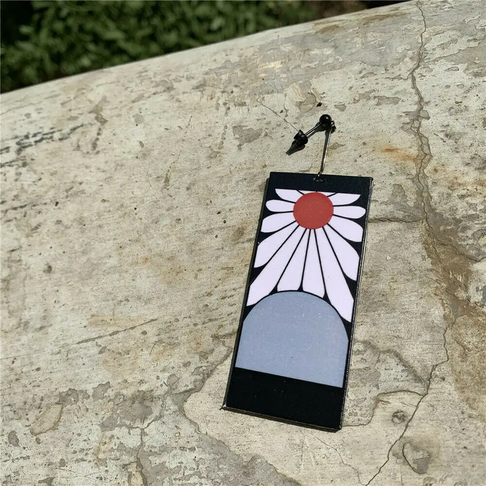 

Anime Earrings Dangles Ear Stud Kimetsu No Yaiba Kamado Tanjirou Blade of Demon Destruction Slayer Cosplay Prop Costume Handmade