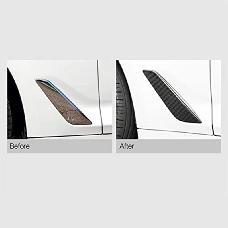 2Pc Fender Side Air Vent Outlet Cover Trim Decorative Sticker Car Accessories for BMW 5 Series G30 2017-2018 | Автомобили и