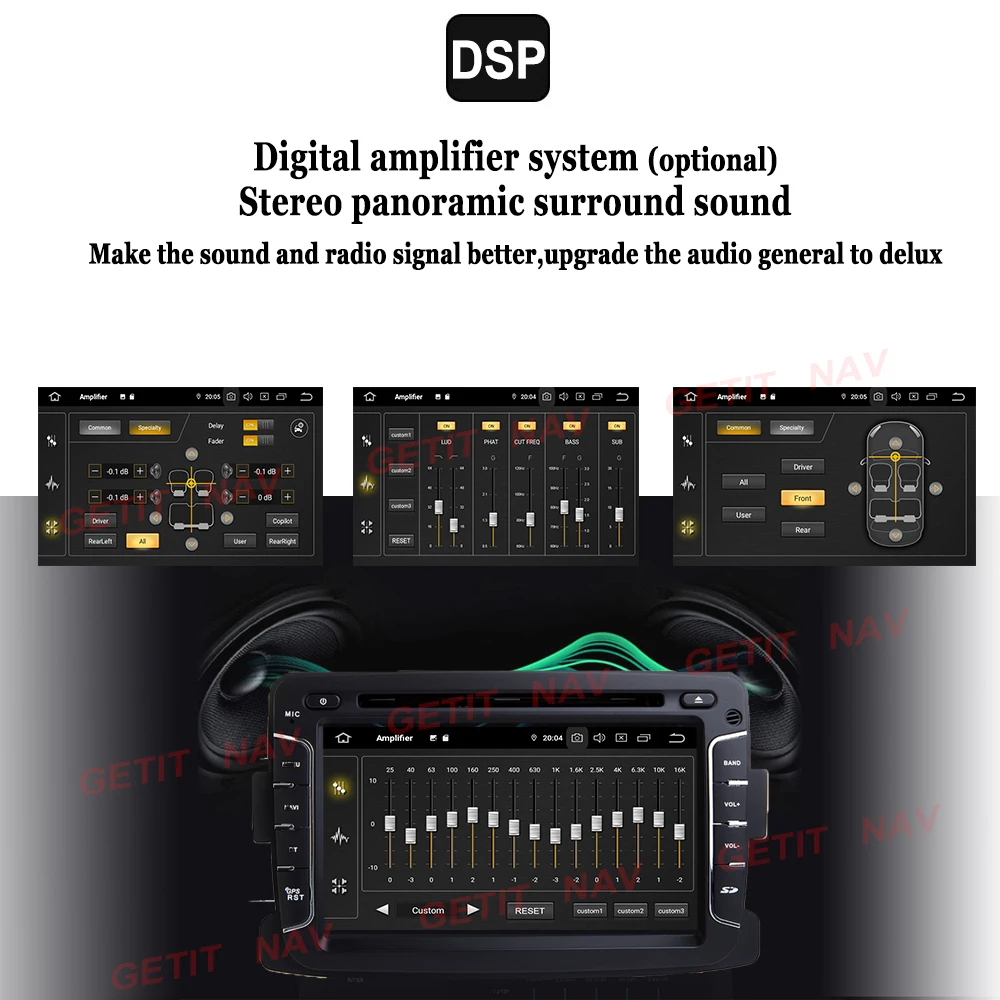 Автомобильный мультимедийный плеер DSP IPS Android 10 Automotivo 2 Din для