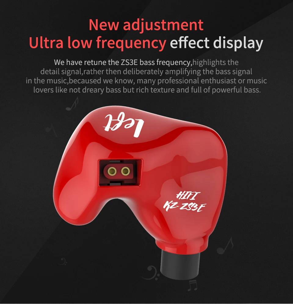 KZ ZS3E DD блок Hifi спортивные наушники-вкладыши динамический привод шумоподавление Гарнитура без микрофона съемный кабель KZ ZS10 KZ AS10