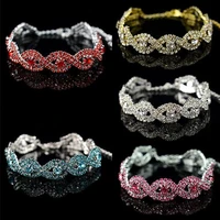womens luxury spiral rhinestone bangle wedding party bracelet jewelry gift bohemian handmade vintage bangles for ladies