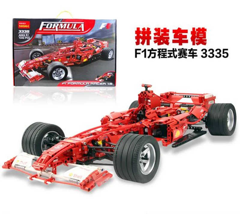 

Technic Series F1 Formula Ferraring Racing Car 1:8 Model 3335 1242pcs Action Toys DIY Bricks toys for Children BUilding Blocks