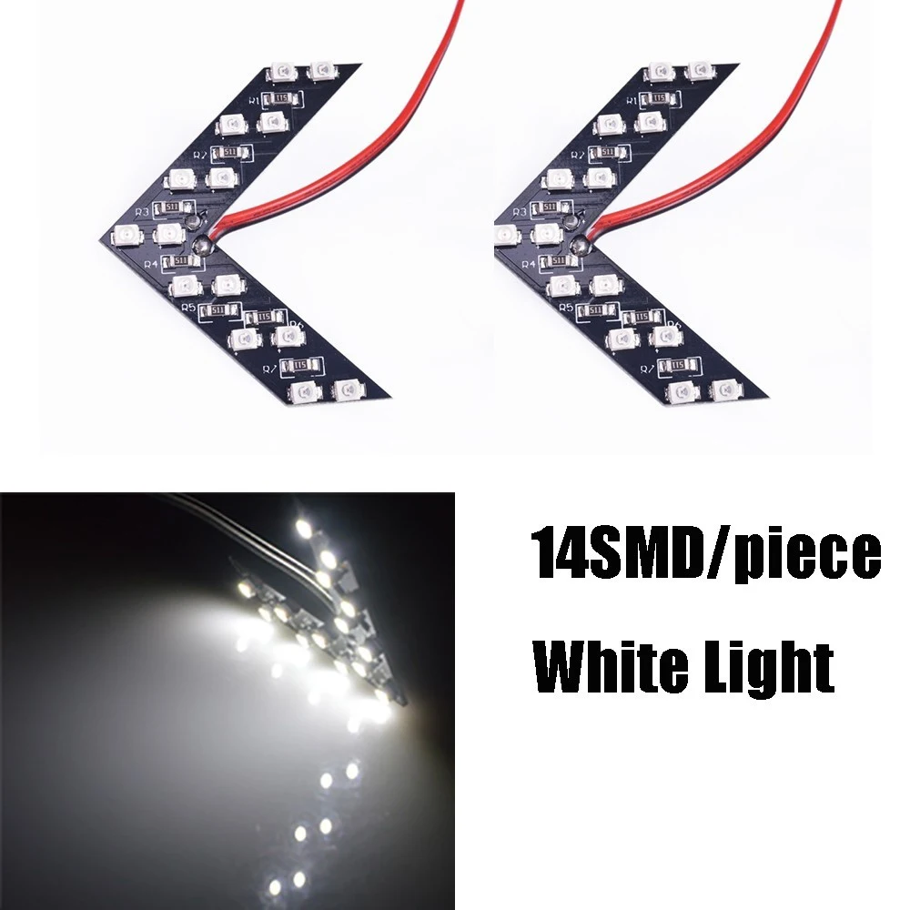 2 шт./лот 14 SMD Светодиодная Стрелка Панель автомобиля заднего вида Индикатор для зеркала указатель поворота Автомобильные аксессуары мотоцикл автомобиль Стайлинг