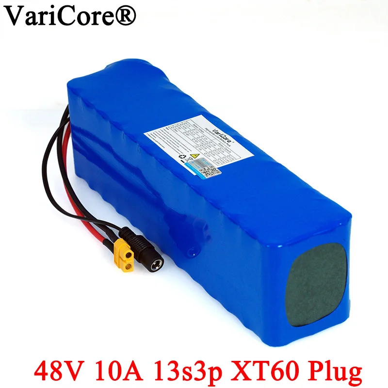 

VariCore E-bike battery 48v 10ah 13s3p18650 li-ion battery pack bike conversion kit 1000w XT60 plug 54.6v batteries