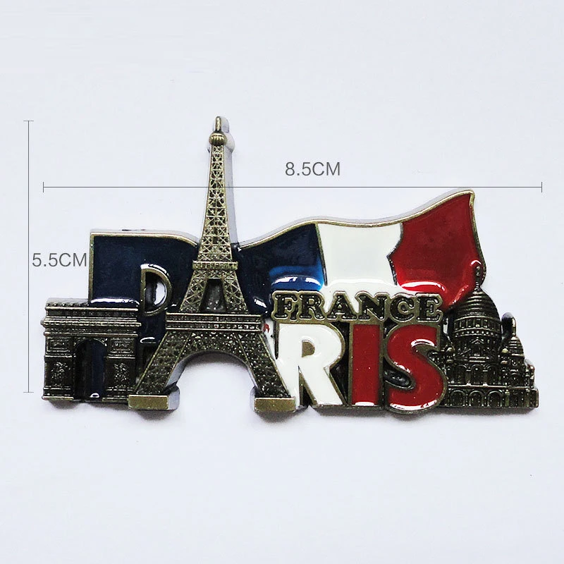 3D Эйфелева башня металлический магнит на холодильник французский Pari модель