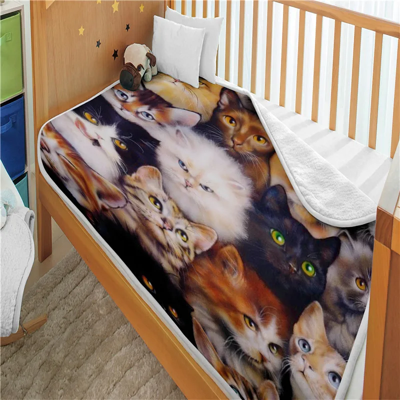 

OIMG 3D Digital Printed Extra Thick Blanket Super Soft Breathable Rectangle Comfortable Flannel Warm For Home Travel Picnic