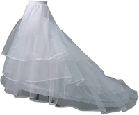 a line mermaid petticoat 2 hoop black petticoat underskirt 3 layers crinoline for wedding dress train