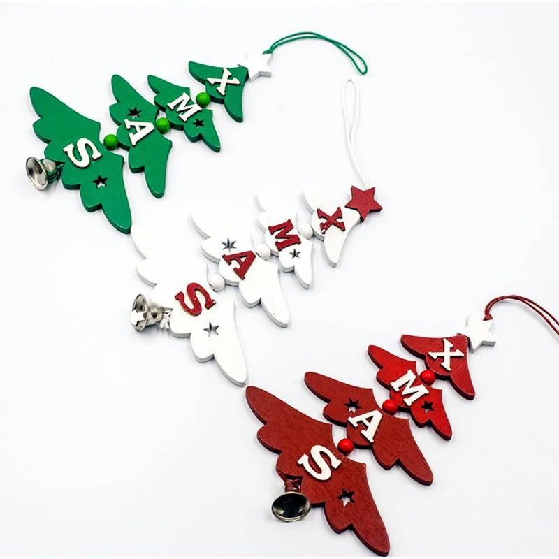 Деревянные Подвески для дерева подвесные украшения рождественской елки