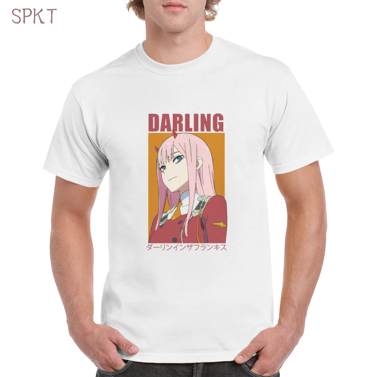 

Darling In The Zero Two anime printing t shirt 100% cotton kawaii anime tshirt gothic punk tops oversized women/men's T-Shirts