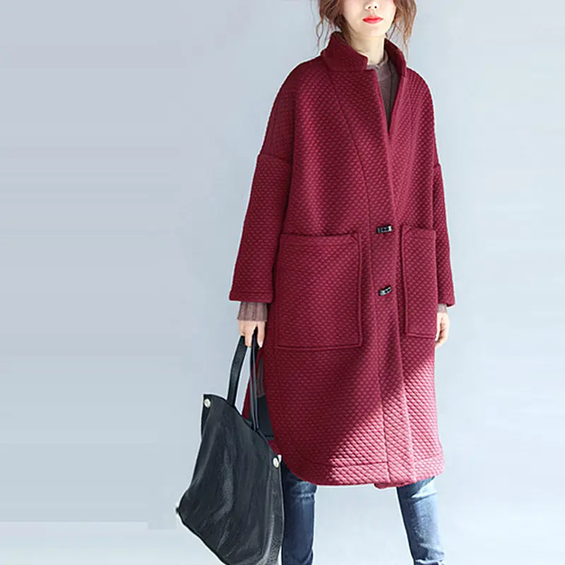 Новинка 2020 свободное плотное длинное пальто большого размера повседневный