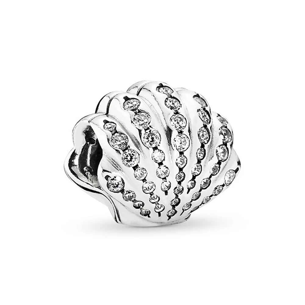 

Diseny Charms 100% Real 925 Sterling Silver Ariel's Shell Charm Fit Original Bracelet Diy Jewelry