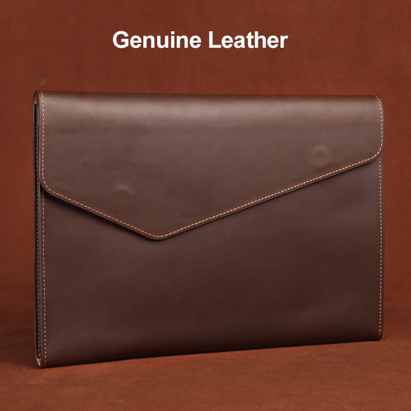 Genuine Leather Laptop Sleeve Waterproof Notebook Bag Men Briefcases Luxury Men's Bags High Quality Male Bags 2020 New arrival