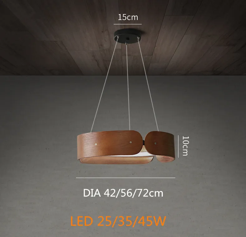 Современный Лофт украшения деревянный ужин люстра творческая гостиная Бар