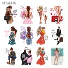 Термонаклейка на одежду, модная нашивка для девочек на одежду, термонаклейка для мамы, ребенка, нашивка для футболки, платья, моющаяся аппликация сделай сам с уровнем А