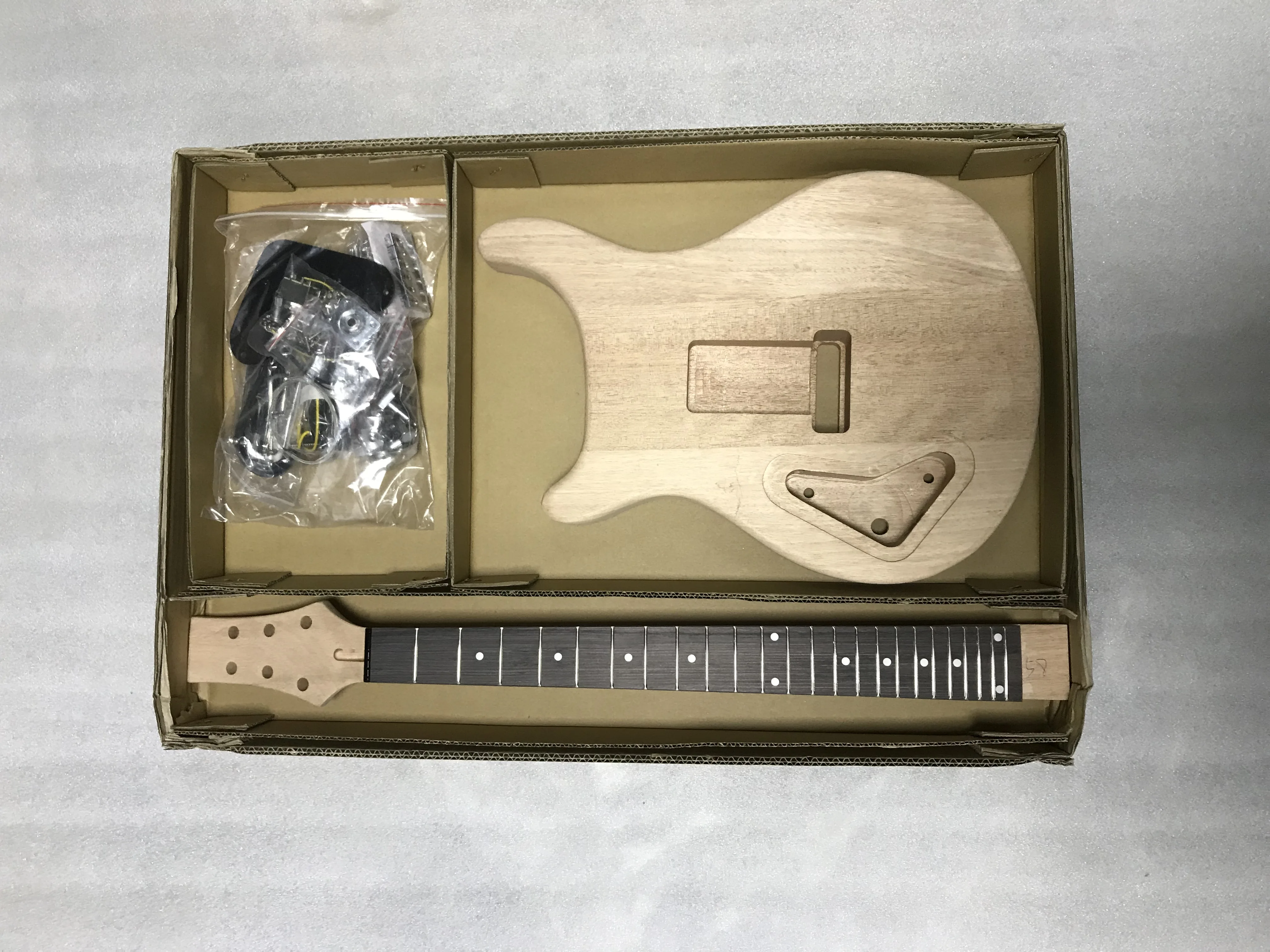 Незавершенный твердый корпус из красного дерева DIY PRS электрогитара наборы со всеми Hardwares