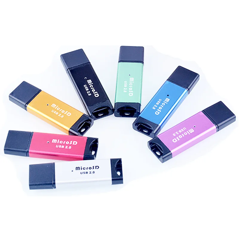 Универсальный алюминиевый кард ридер для ПК USB 2 0 считывание TF карт памяти