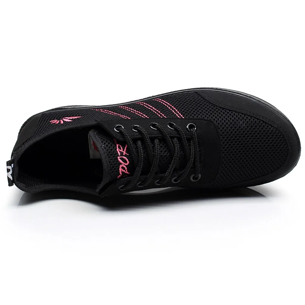 

2020 Modern Jazz Dance Sneaker Women Breathable Mesh Lace Up Dancing Practice Shoes Cushion Lightweight Trainers Tenis Zapatilla