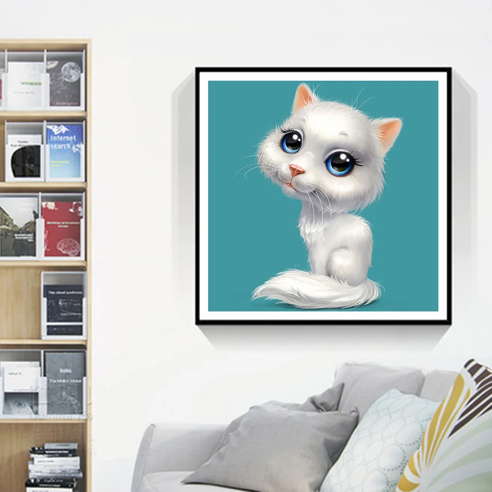 5D DIY милые животные кошка Алмазная картина полная дрель вышивка крестом мозаика