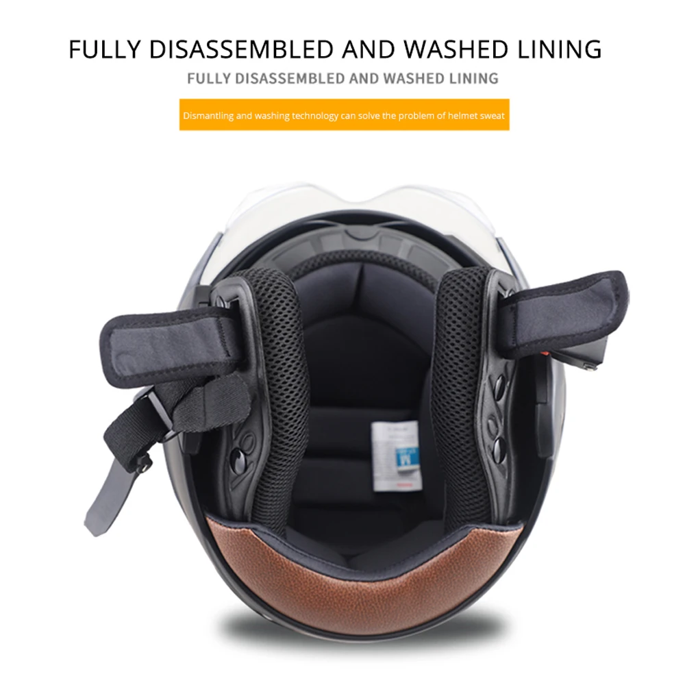 Мотоциклетный шлем NENKI с двойными линзами гоночный для езды по бездорожью черный