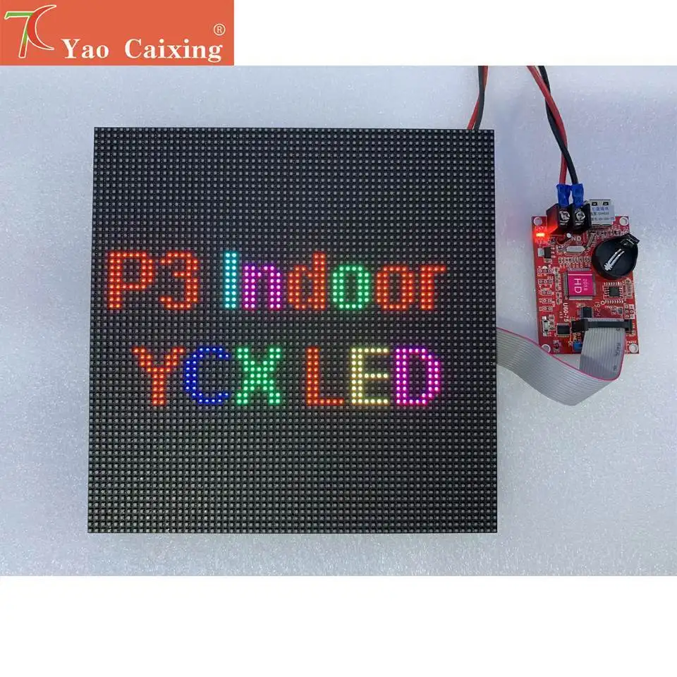 Фото Модуль RGB P3 для самостоятельной сборки (DIY) для помещений, 192*192 мм, пиксельный экран 64*64, совместимый с Raspberry Pi, матричный экран HUB75 SMD №5