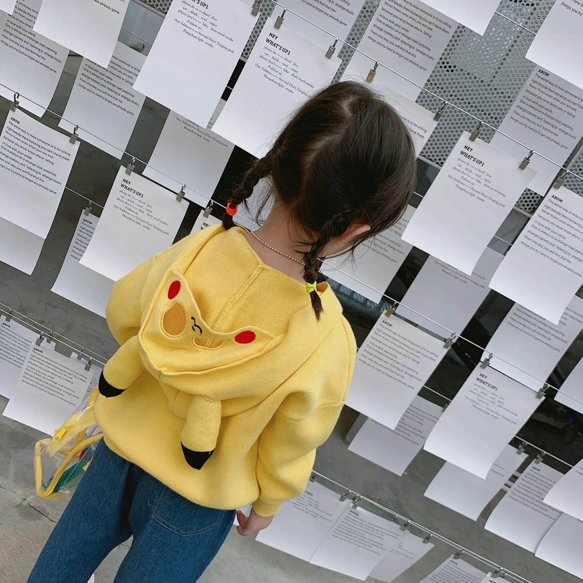Tonytaobaby Autumn and Winter Clothes New Boys and Girls Children's Wear Children's Hooded Sweater Cartoon Cute