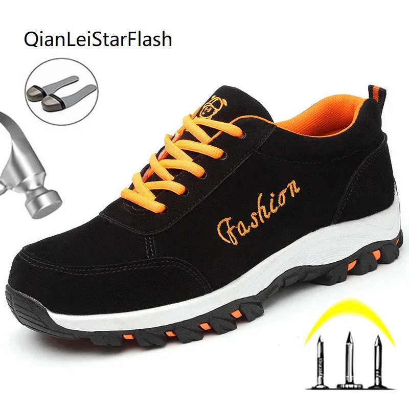 

Safety Boots Men Design Outdoor Shoes Indestructible Steel Cap Boots Security Footwear Men Safety Boots Steel Toe Work Boots