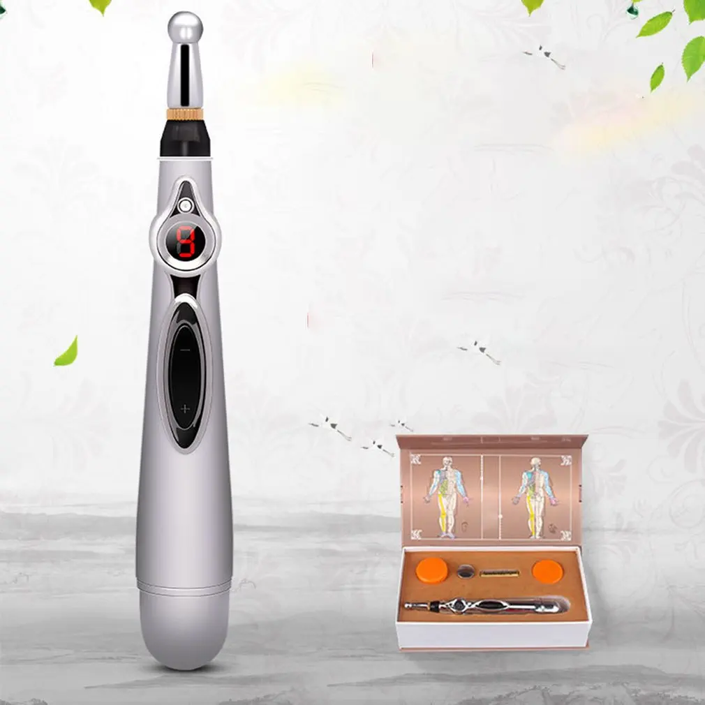 Оборудование для здоровья тела электрическая Акупунктура пульса ручка Меридиан ручка Автоматический зонд точечный инструмент Массажная ручка