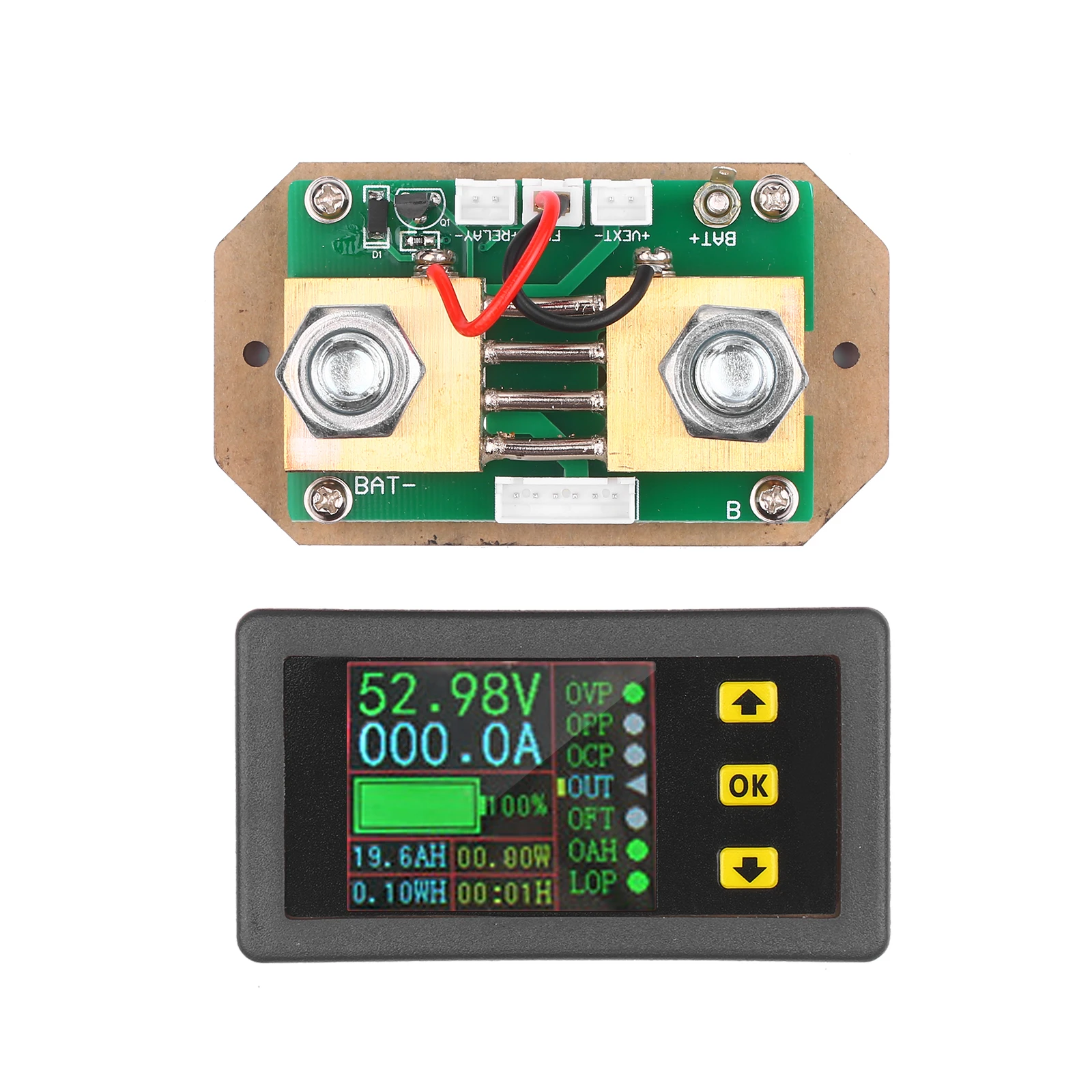 90V 0-500A Digital LCD Display Coulometer 2-way Current Measurement Voltmeter Ammeter Watt Meter Voltage Energy Monitor | Инструменты