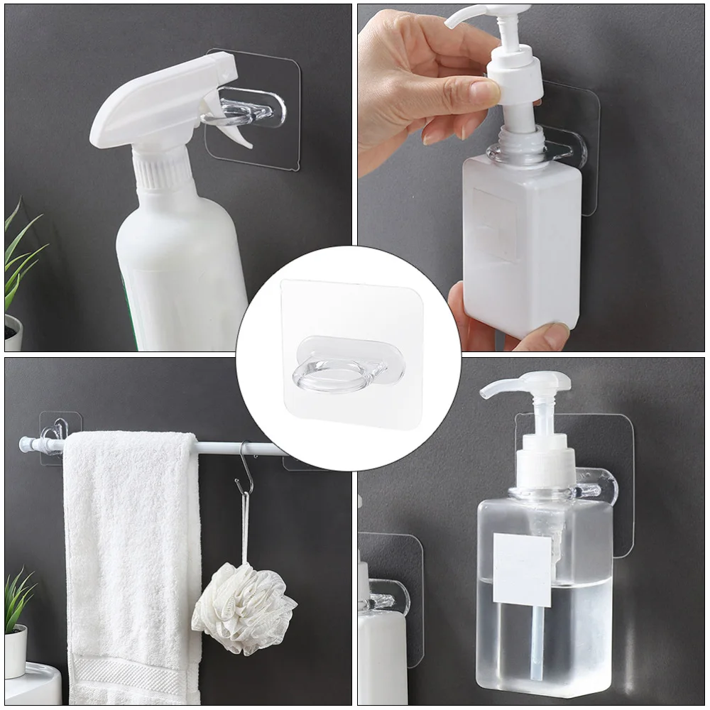 

10Pcs Adhesive Hooks Round Ring Hooks Hand Lotion Hanging Hooks Holder
