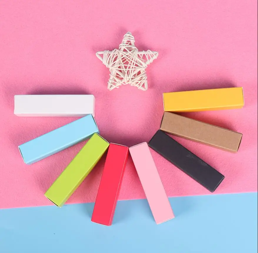 10 шт./лот тюбик для блеска губ бумажная коробка 20*20*71 мм упаковочные коробки