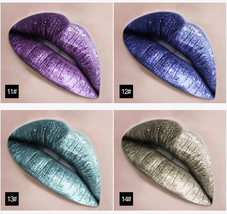 Pudaier жидкий Блестящий металлический блеск для губ 18 цветов водостойкий стойкий