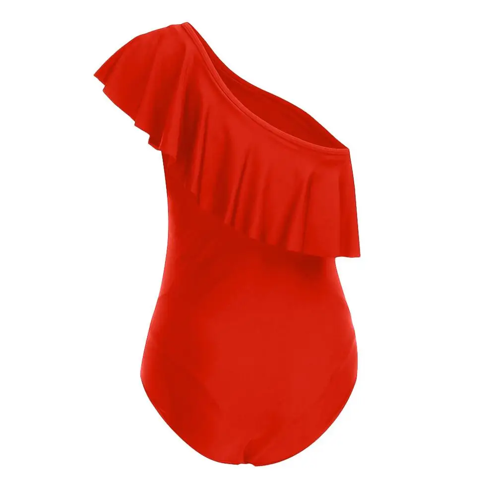 Женский купальник бикини с рюшами на рукавах для беременных пляжная одежда